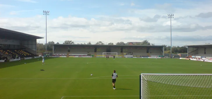 Hình ảnh sân Eton Park cũ, tiền thân của Pirelli Stadium và sân nhà trước đây của Burton Albion.