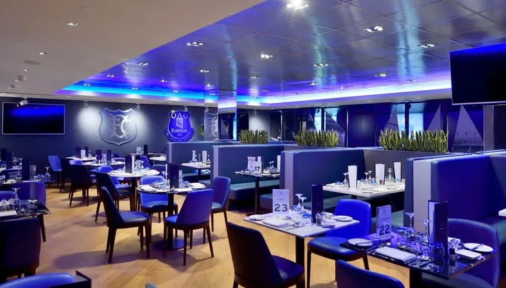 Khu vực hospitality đẳng cấp tại sân Goodison Park của Everton