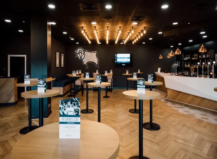 Khu vực hospitality tại Pride Park Stadium