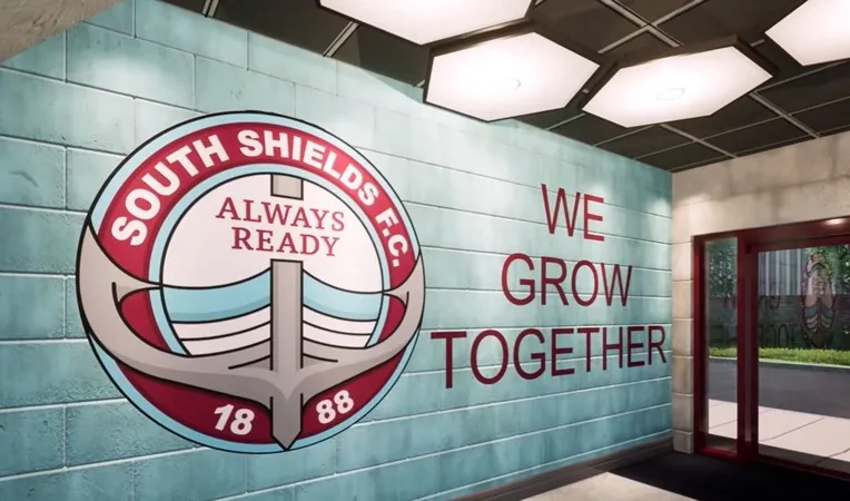 Lối vào sân Mariners Park, chào đón người hâm mộ South Shields FC