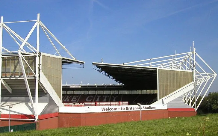 Mặt sau khán đài sân Britannia Stadium (nay là Bet365 Stadium), sân vận động của Stoke City
