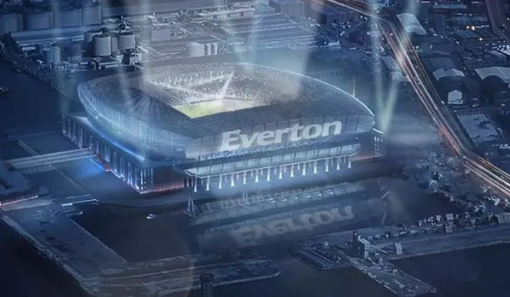 Phối cảnh sân vận động mới Bramley-Moore Dock của Everton FC