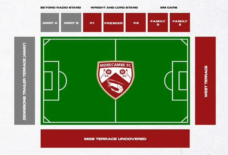 Sơ đồ bố trí các khán đài tại sân vận động Mazuma Mobile (Globe Arena)