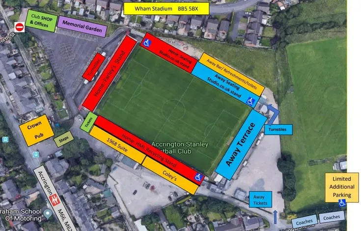 Sơ đồ bố trí chỗ ngồi sân Accrington Stanley
