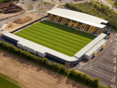 Toàn cảnh sân vận động Boston Community từ trên cao, ngôi nhà mới của Boston United
