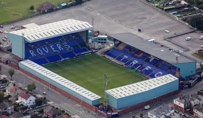 Toàn cảnh sân vận động Prenton Park nhìn từ trên cao, sân nhà của Tranmere Rovers tại Birkenhead