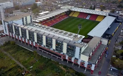 Toàn cảnh sân vận động Vicarage Road từ trên cao
