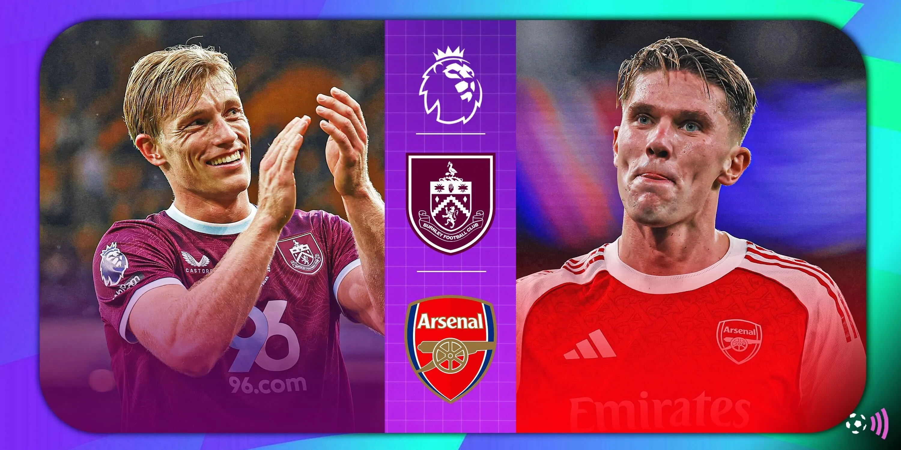 Arsenal chơi trên sân Burnley tại Ngoại hạng Anh, hiệp một trong chiến thắng 2-0