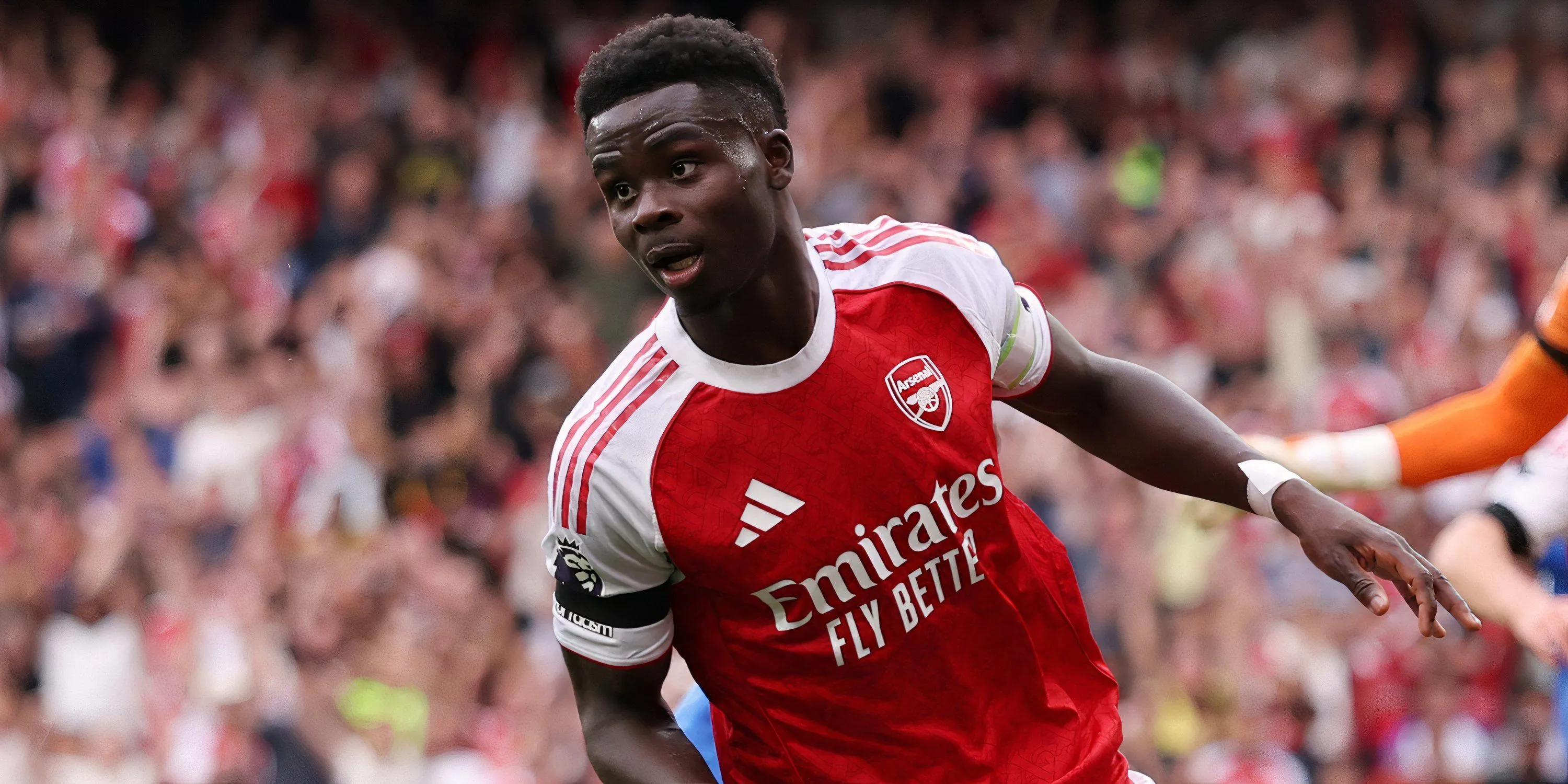 Tiền vệ Bukayo Saka Arsenal trong trận đấu gần đây